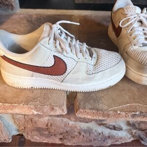 Nike Beige and Rust Sneakers